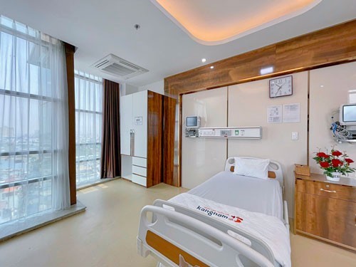 Phòng nghỉ dưỡng hậu phẫu tại Bệnh viện Thẩm mỹ Kangnam Nguyễn Trãi