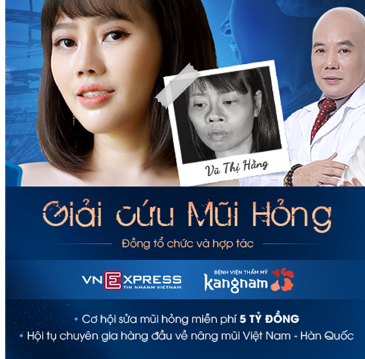 CHIẾN DỊCH "GIẢI CỨU 1000 CA MŨI HỎNG" HỢP TÁC KANGNAM X VNEXPRESS