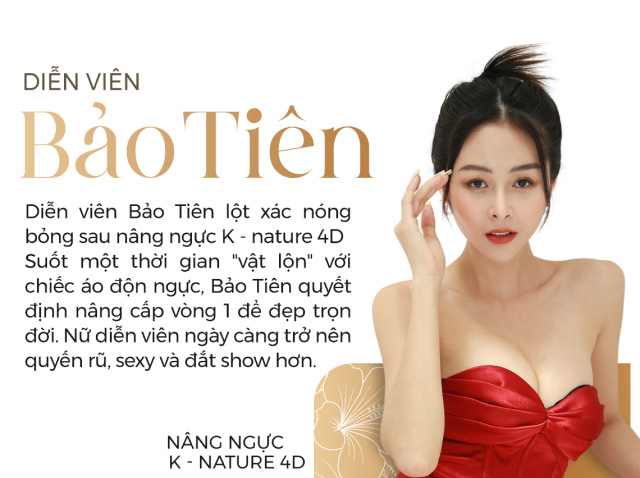 Diễn viên Bảo Tiên lột xác nóng bỏng sau nâng ngực K - nature 4D