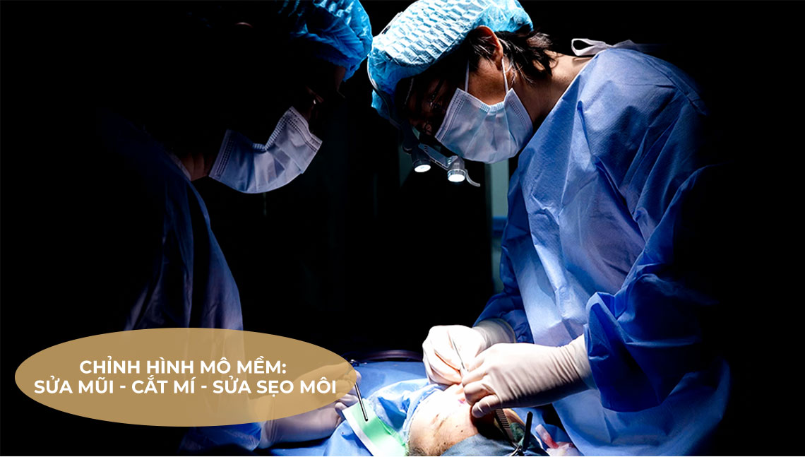 chỉnh hình mô mềm: sửa mũi - cắt mí - sửa sẹo môi