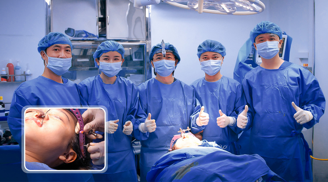 LẦN 1: XUÂN MAI PT CHỈNH HÌNH HÀM MẶT + ĐEO KHÍ CỤ R.E.D