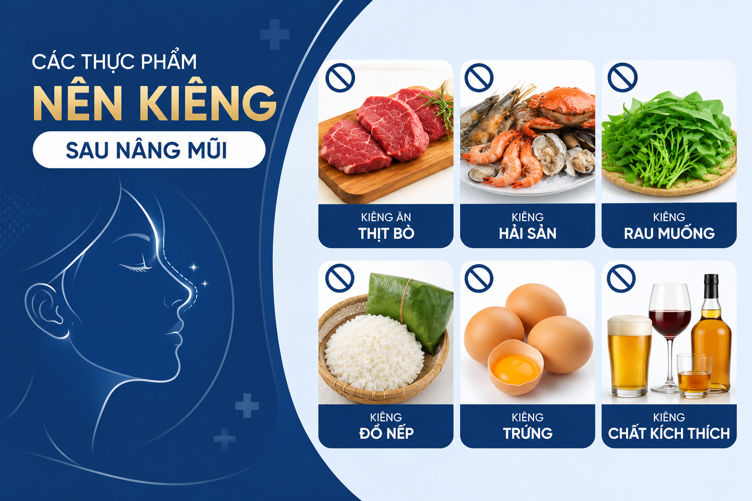 ảnh mô tả Các thực phẩm nên kiêng thêm sau nâng mũi