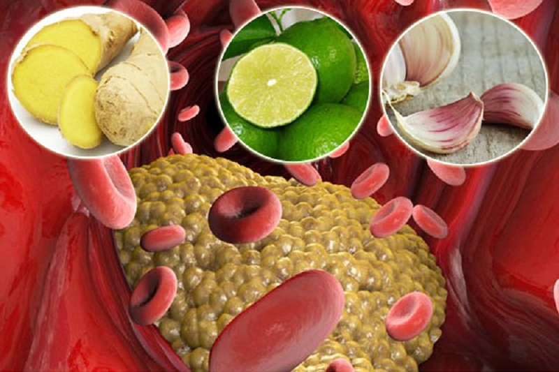 Uống nước chanh, tỏi và gừng hỗ trợ giảm mỡ trong máu