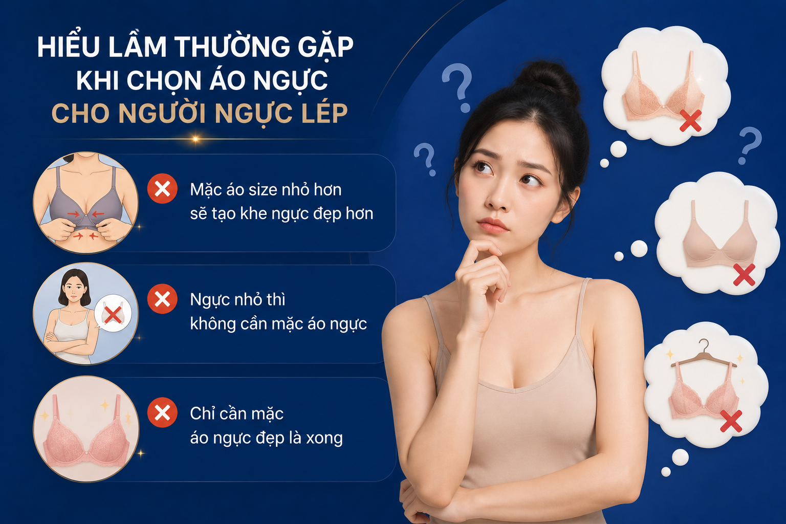 ảnh mô tả Những hiểu lầm thường gặp khi chọn áo ngực cho người ngực lép