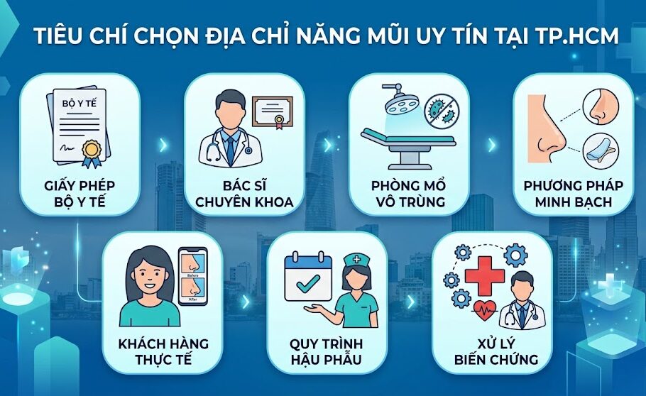 tổng hợp các Tiêu chí chọn địa chỉ nâng mũi uy tín ở Sài Gòn