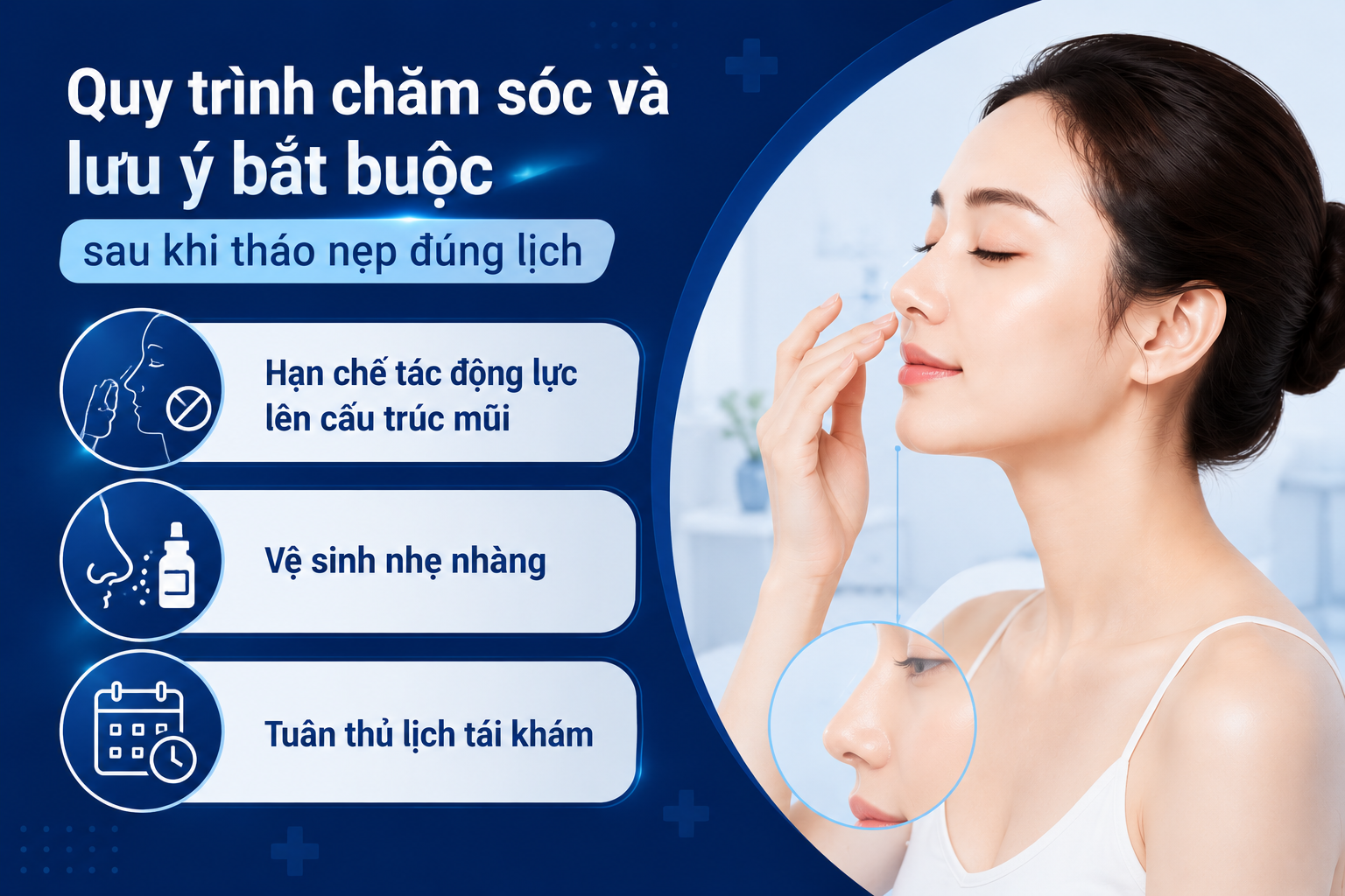 ảnh mô tả Quy trình chăm sóc và lưu ý bắt buộc sau khi tháo nẹp đúng lịch