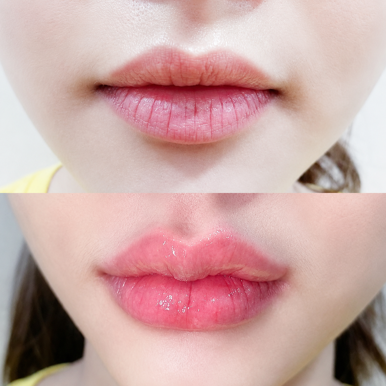 Môi dày được tạo hình trái tim cân đối với gương mặt