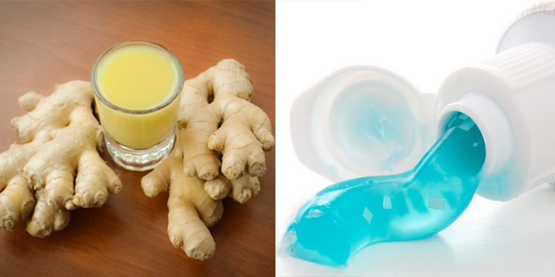Thoa hỗn hợp gừng và kem đánh răng lên nách để khử mùi