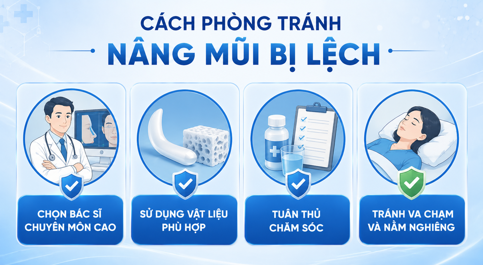 ảnh mô tả các Cách phòng tránh nâng mũi bị lệch