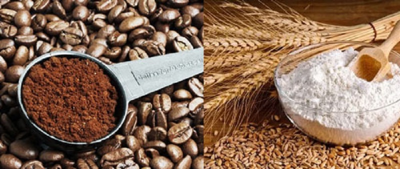 Cám gạo kết hợp với cafe giúp làm sạch tế bào chết