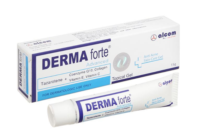 Kem Derma Forte nổi có tác dụng hỗ trợ điều trị mụn trứng cá, giảm thâm