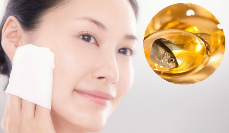 Thoa tinh chất dầu cá vào vùng hốc mắt