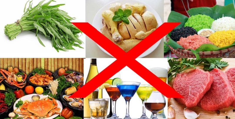 Tránh các thực phẩm gây sưng tấy vết thương