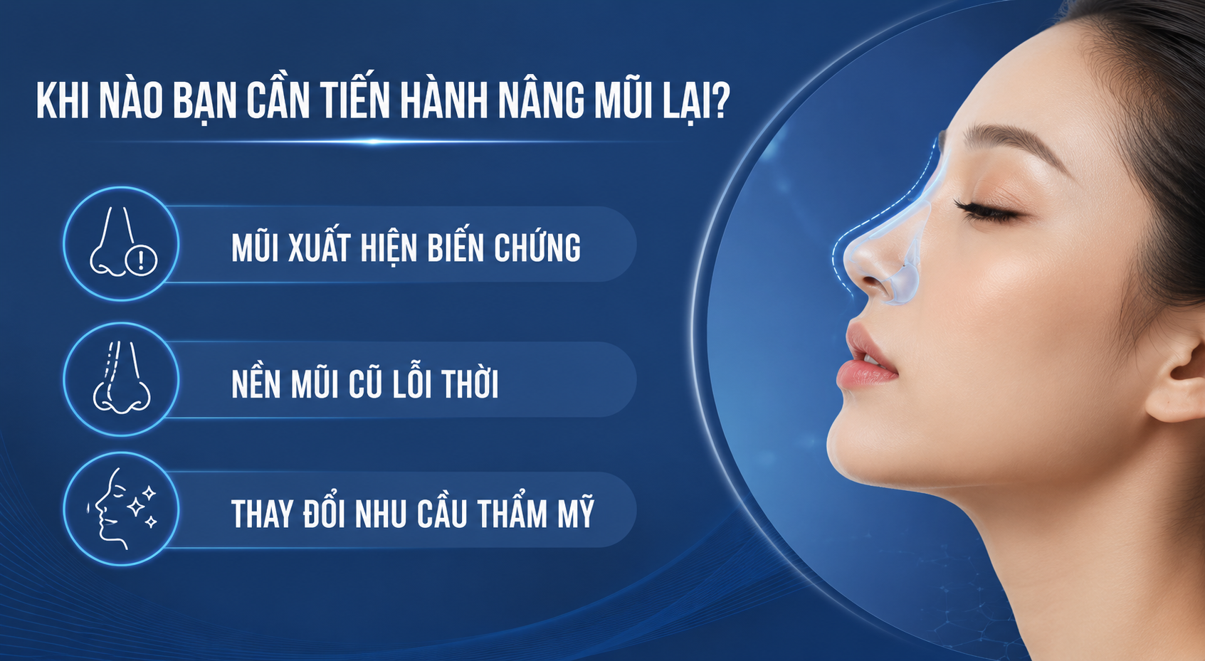ảnh mô tả các lý do cần tiến hành nâng mũi lại