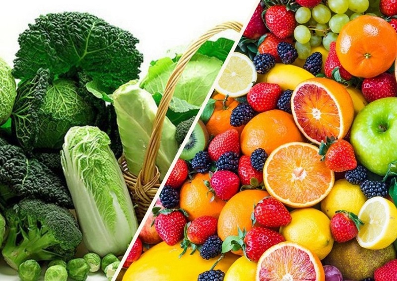 Tăng cường ăn nhiều rau xanh, trái cây