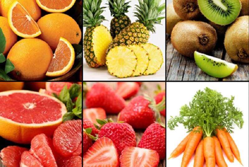 Bổ sung đầy đủ trái cây, rau củ giàu vitamin