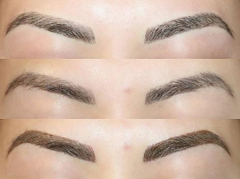 Lông mày có thời gian lên màu sau khi phun