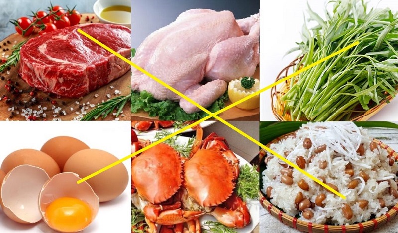Tránh ăn các thực phẩm gây sưng tấy vết thương