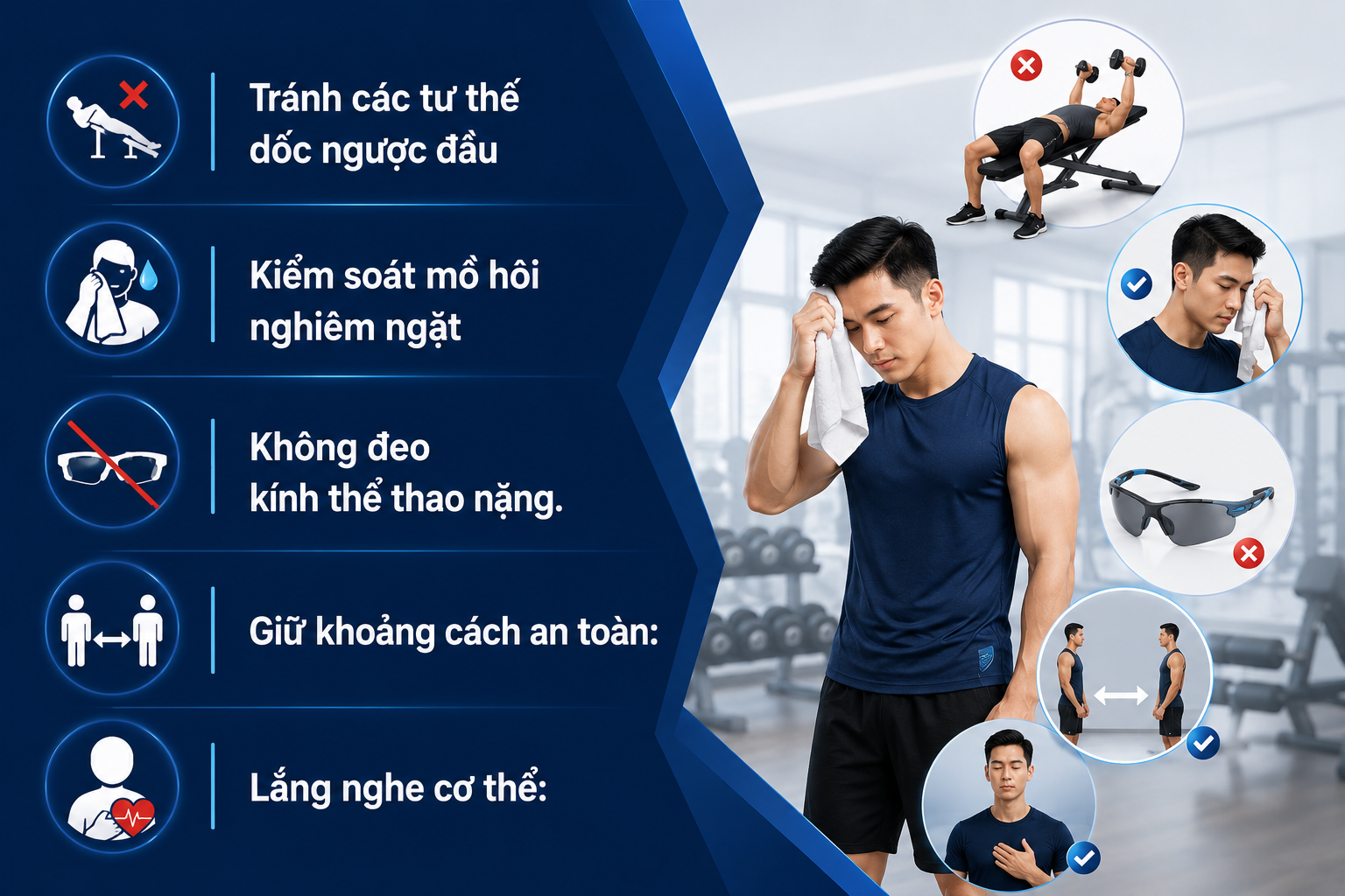 ảnh mô tả Nguyên tắc sống còn khi PT quay lại phòng tập sau nâng mũi