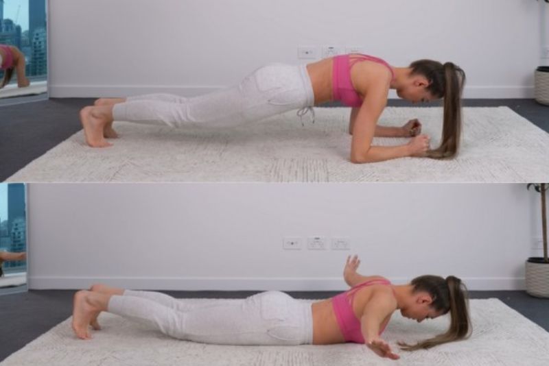 Bài tập Plank + Reach Out