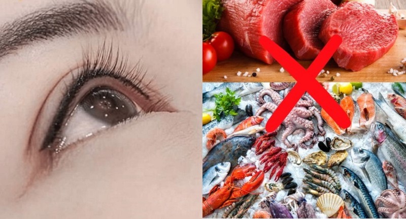 Tránh ăn các thực phẩm như thịt bò, hải sản, thịt gà sau khi phun mí