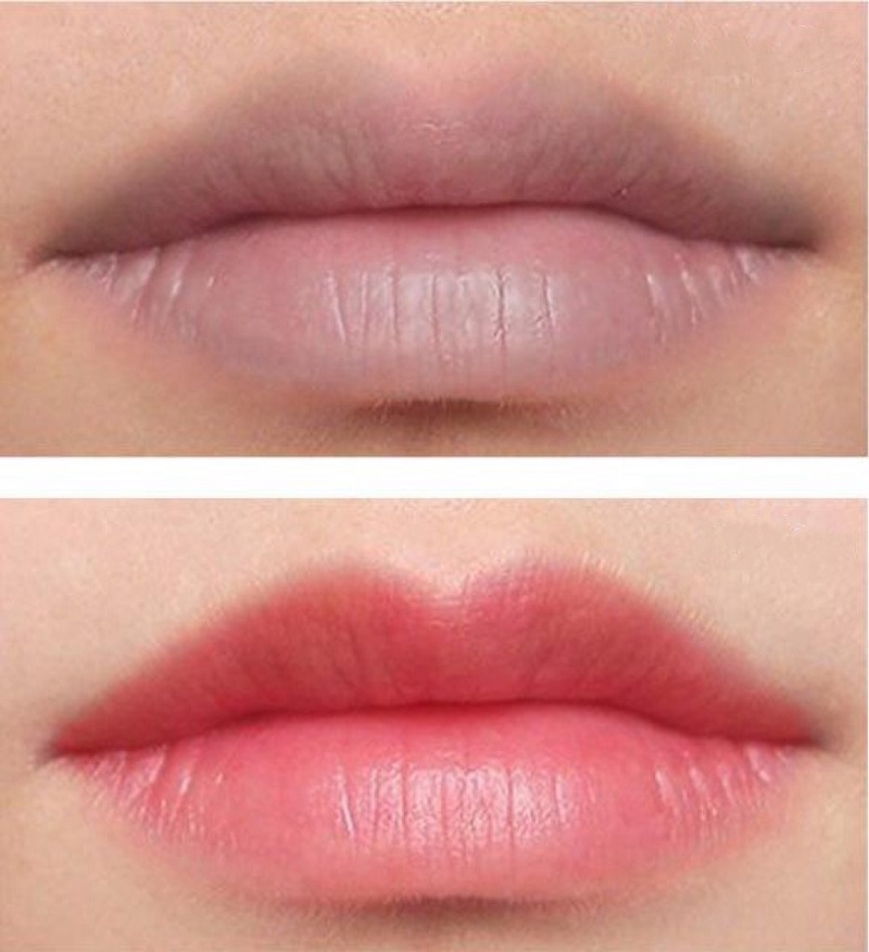 Quá trình dặm lại giúp màu môi lên chuẩn và sắc nét hơn