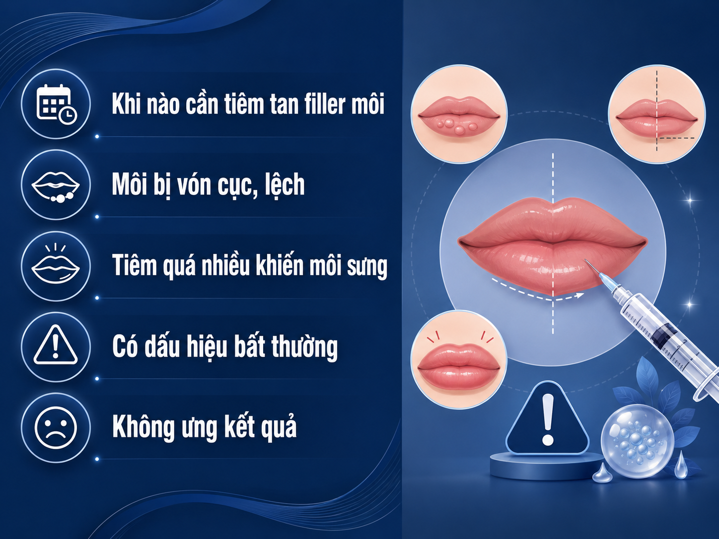 ảnh mô tả Khi nào cần tiêm tan filler môi?