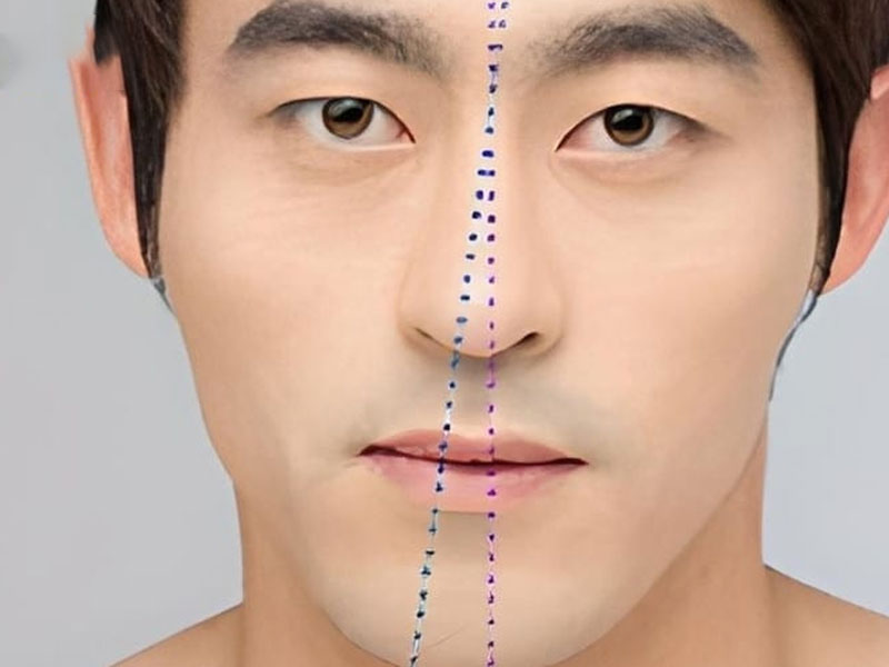 Tình trạng mặt lệch không đều, nghiêng về một bên gây mất thẩm mỹ