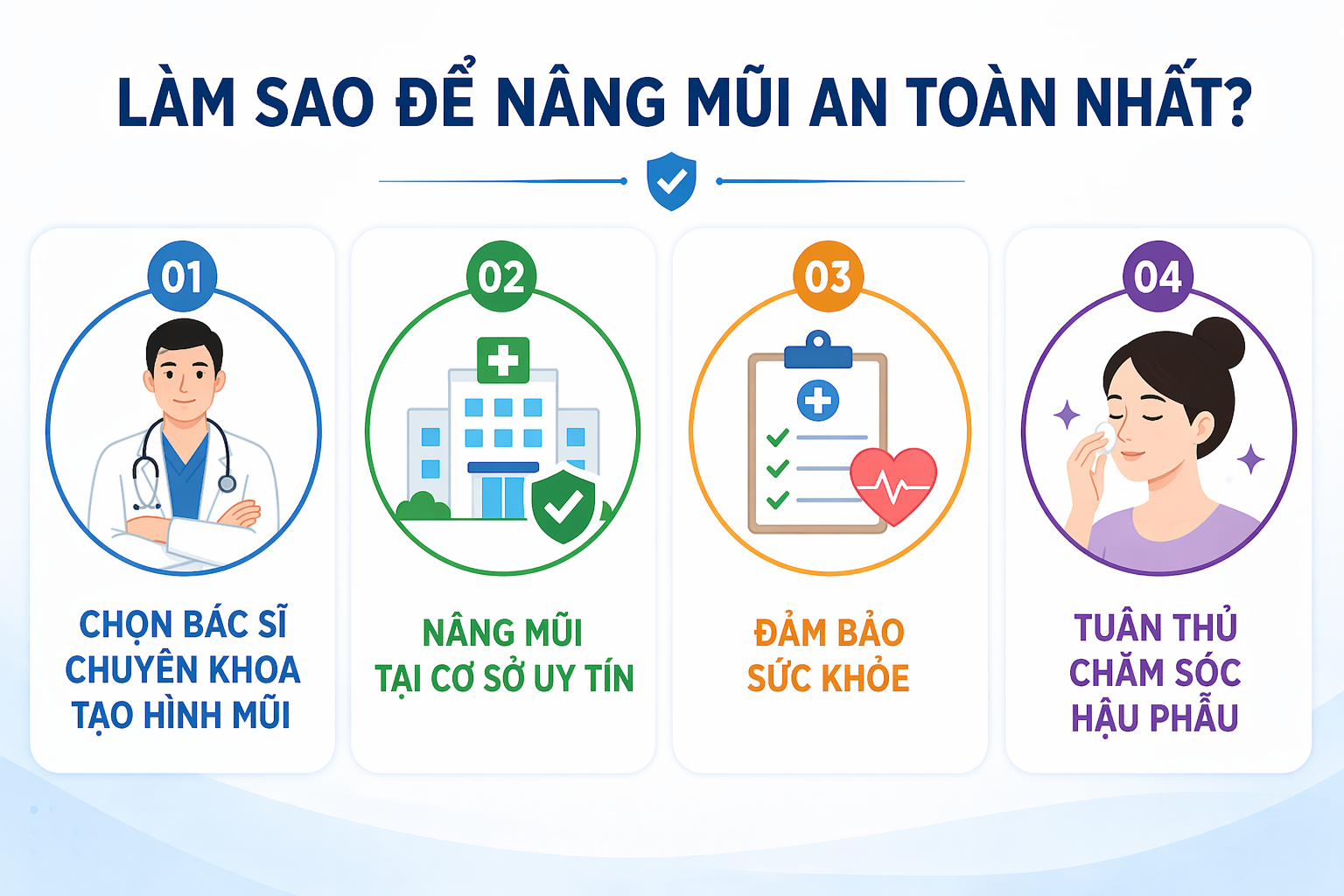 ảnh mô tả cụ thể các cách để nâng mũi an toàn nhất