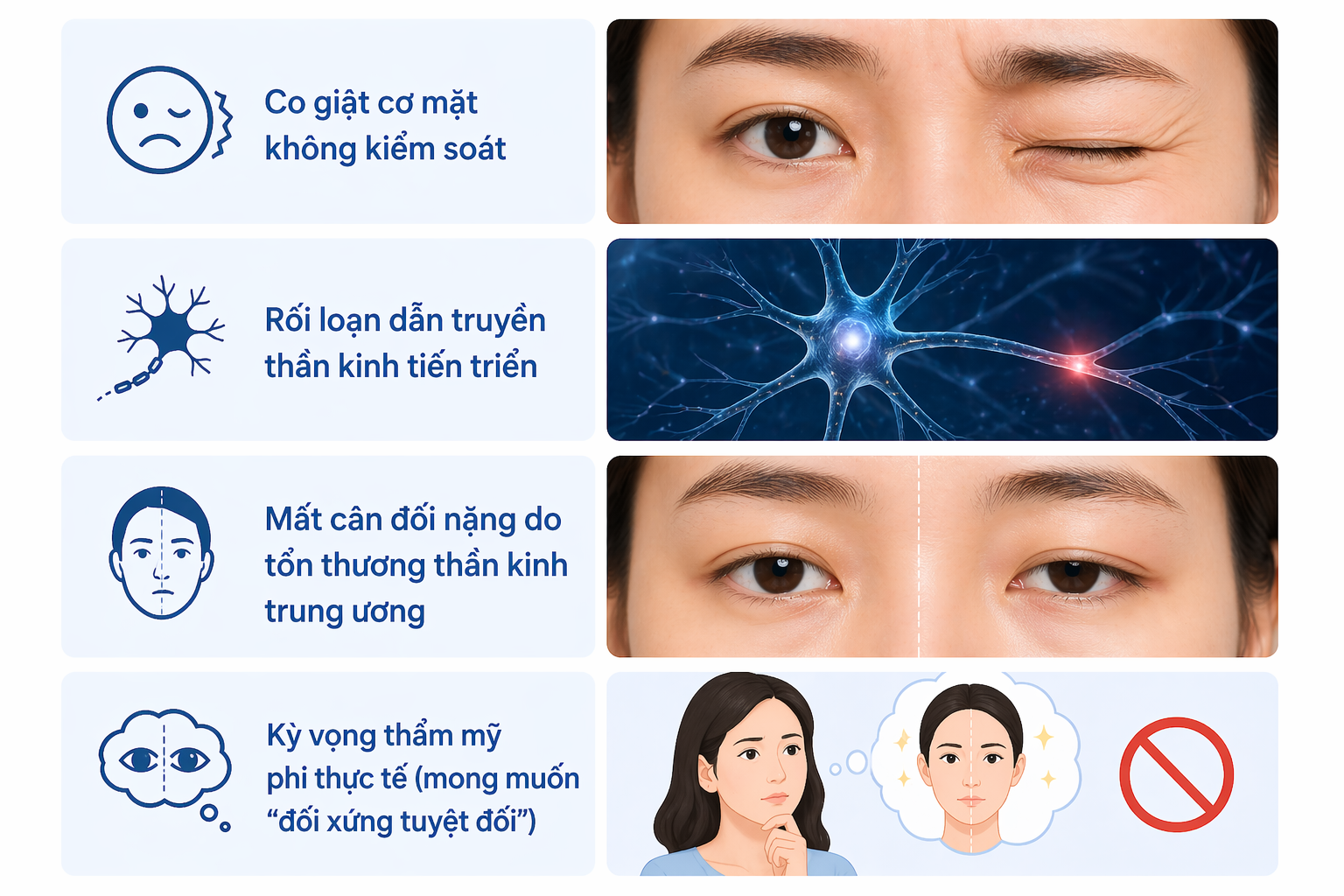 Trường hợp cần thận trọng hoặc không nên phẫu thuật khi bị đột biến nst