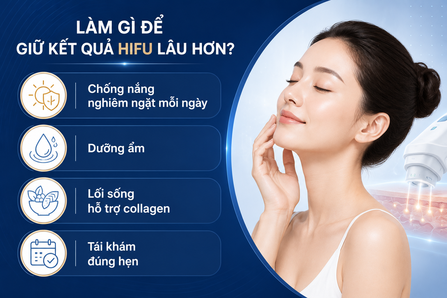 cách để giữ kết quả HIFU lâu hơn