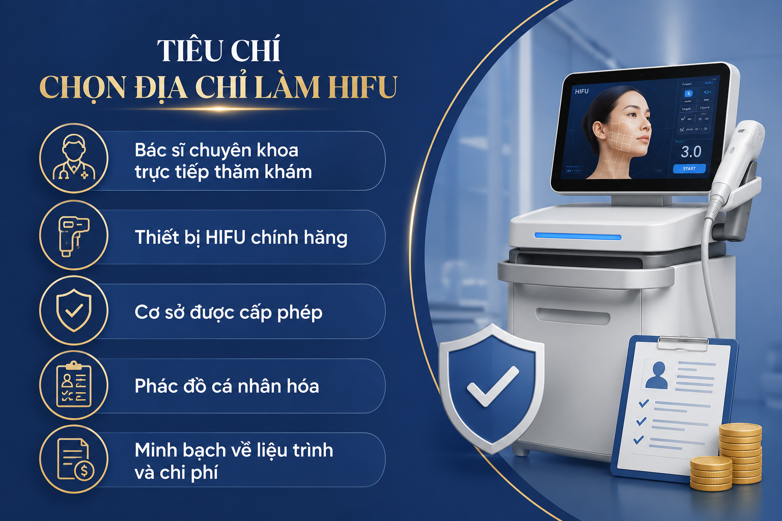 ảnh mô tả các tiêu chí Chọn nơi làm HIFU LinearZ tốt ở Đà Nẵng