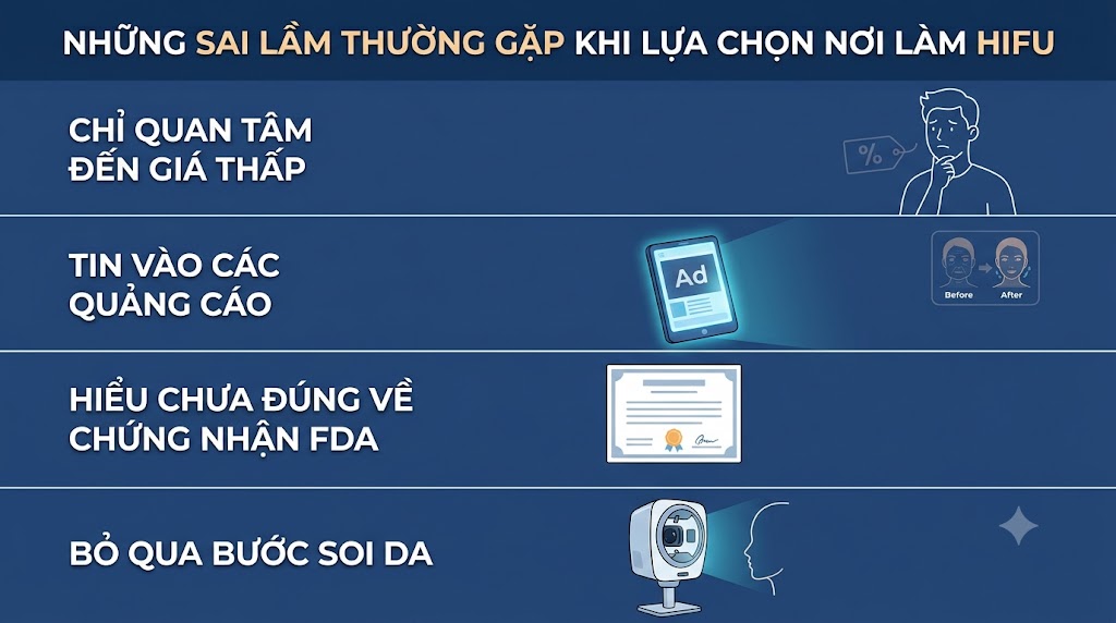 ảnh mô tả Những sai lầm thường gặp khi lựa chọn nơi làm HIFU