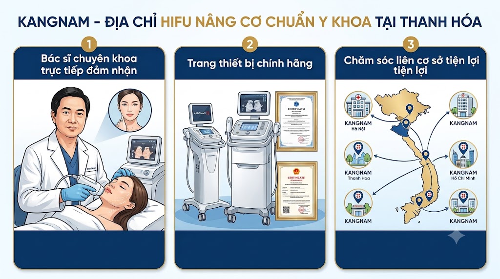 ảnh mô tả ưu điểm Kangnam - Địa chỉ HIFU nâng cơ chuẩn y khoa tại Thanh Hóa