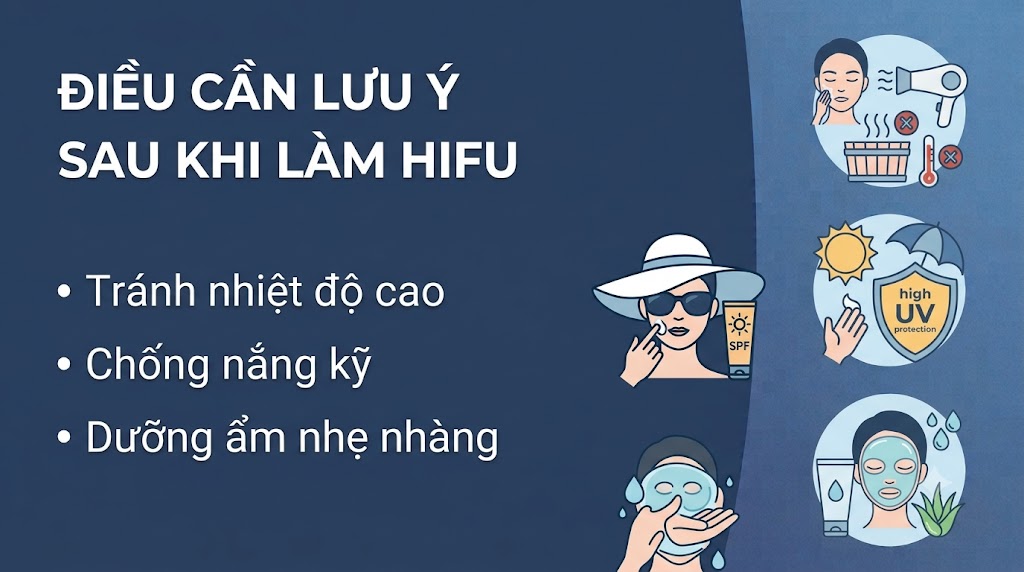 ảnh mô tả điều cần lưu ý sau khi thực hiện hifu