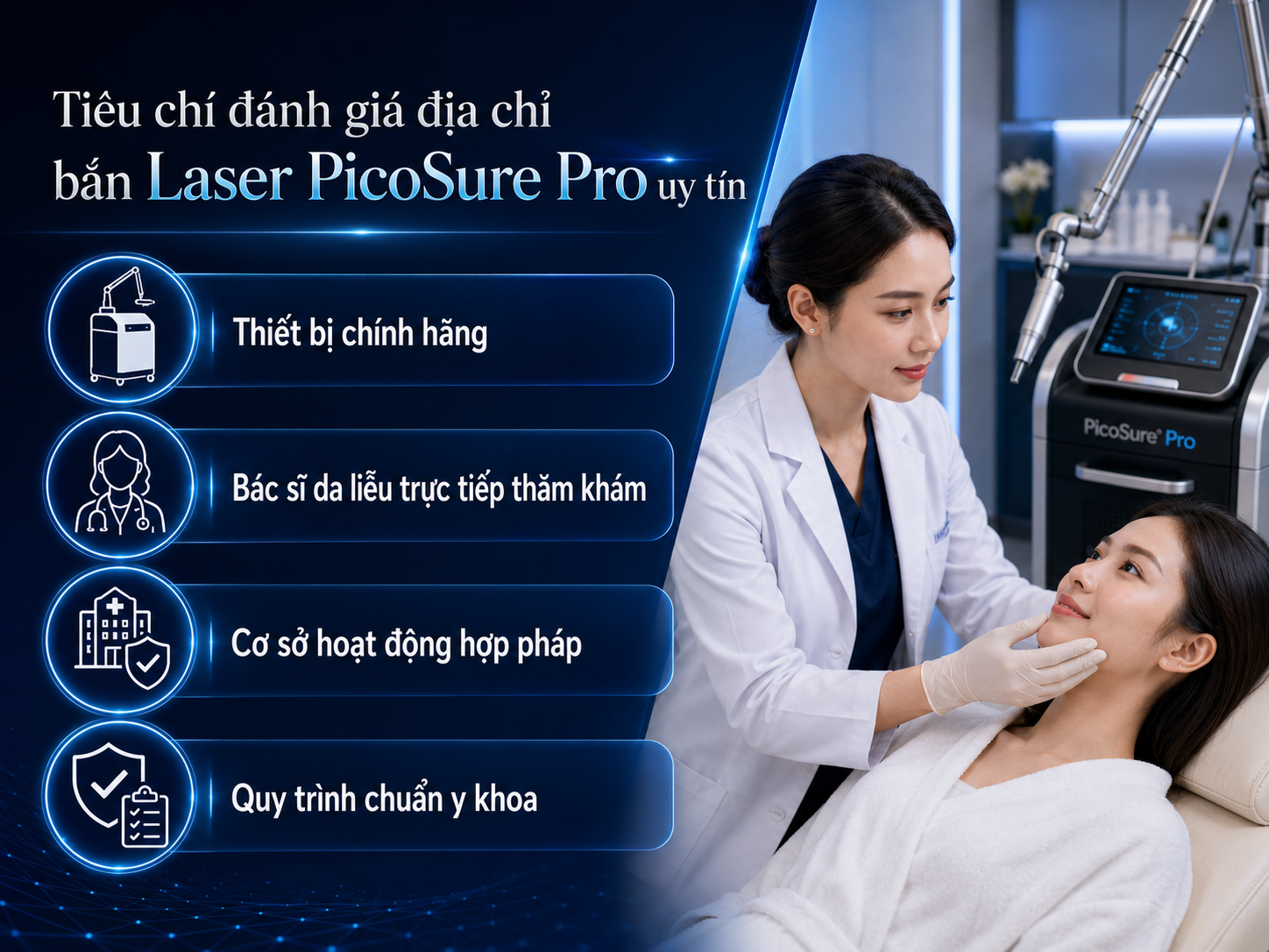 ảnh mô tả Tiêu chí đánh giá địa chỉ bắn Laser PicoSure Pro uy tín
