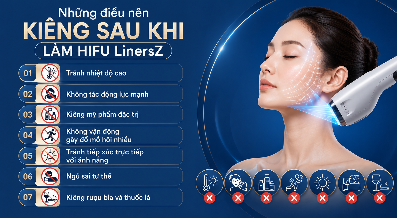 ảnh mô tả Những điều nên kiêng sau khi làm HIFU LinersZ