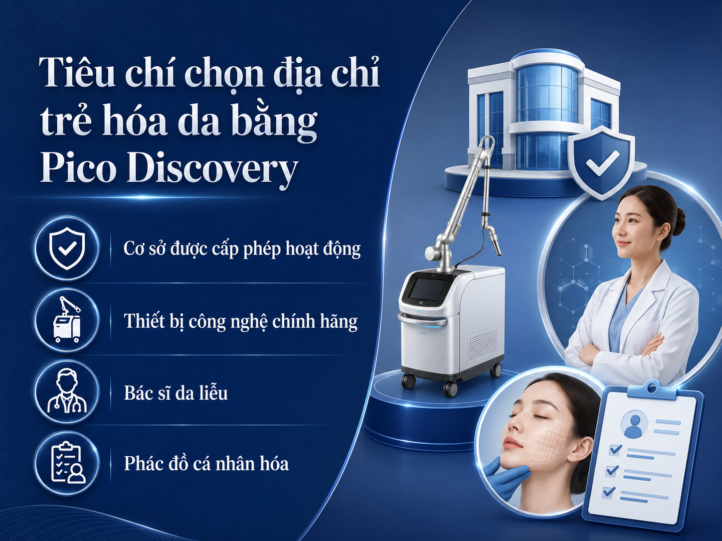 ảnh mô tả 4 Tiêu chí chọn địa chỉ trẻ hóa da bằng Pico Discovery uy tín