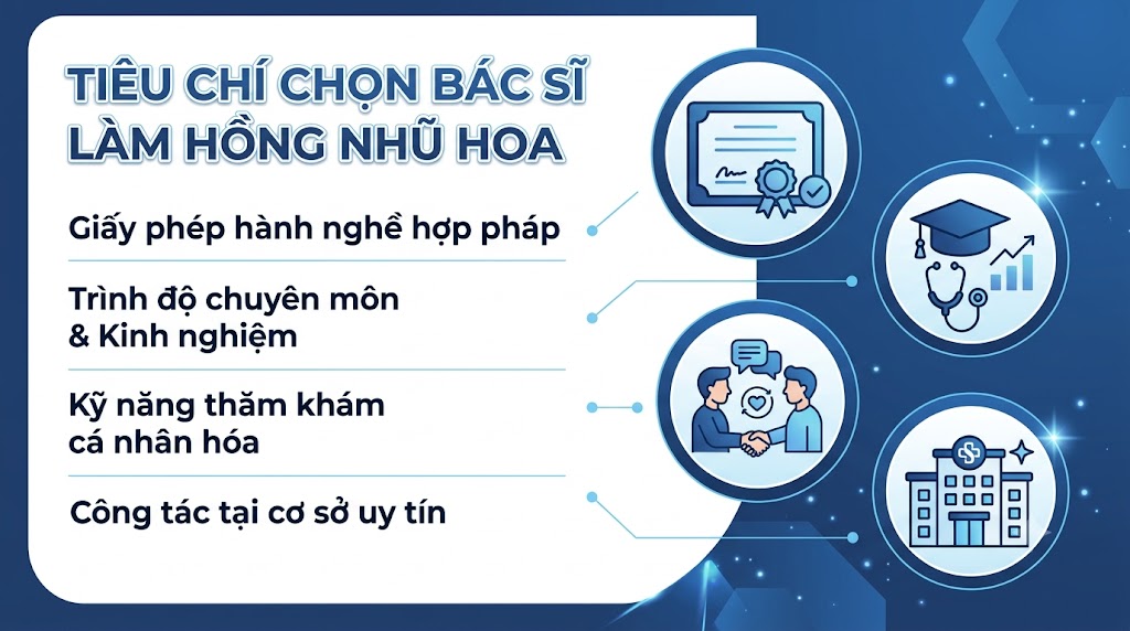 ảnh mô tả Tiêu chí đánh giá bác sĩ làm hồng nhũ hoa uy tín tại TPHCM
