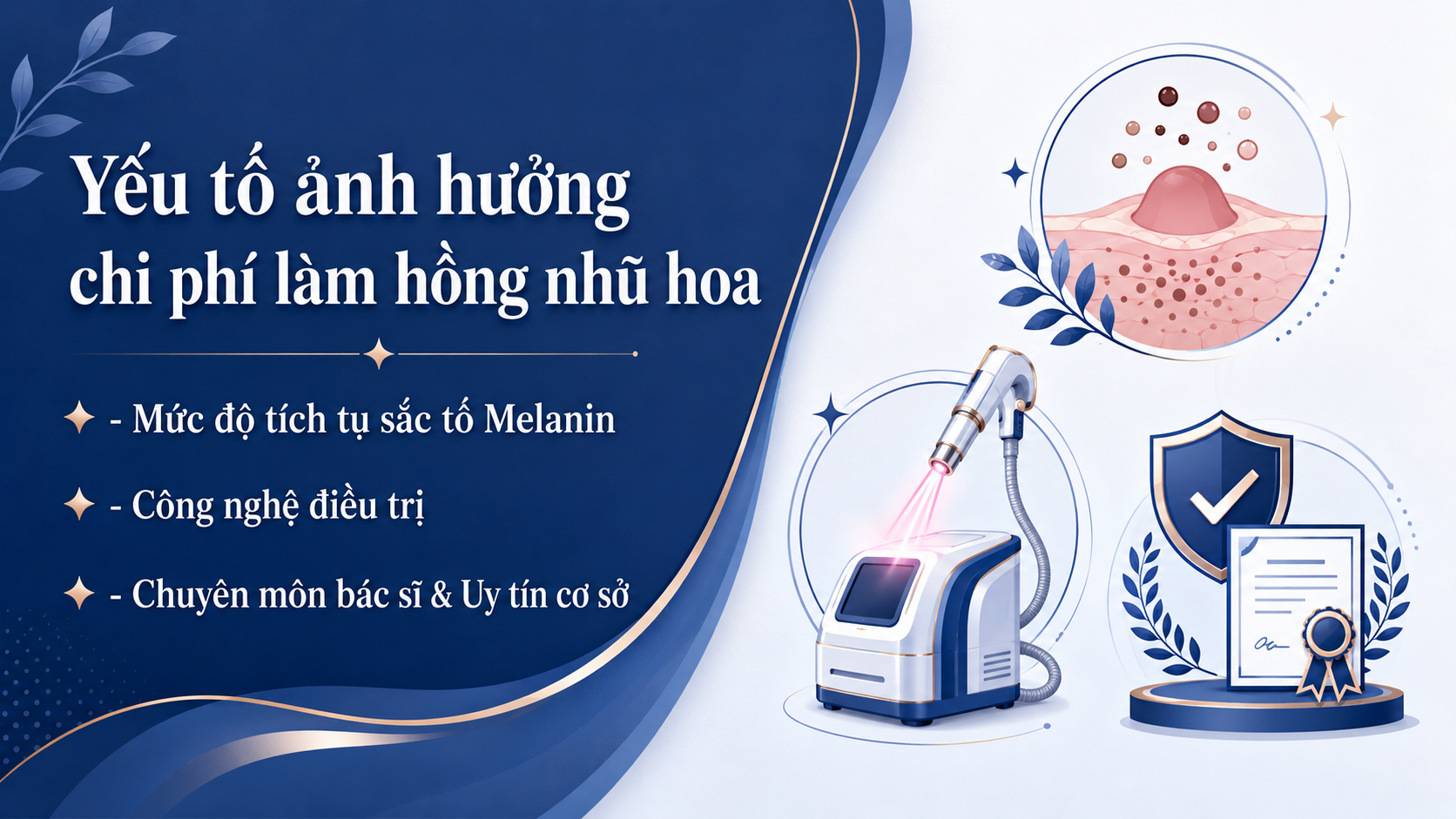 ảnh mô tả các Yếu tố ảnh hưởng trực tiếp đến chi phí làm hồng nhũ hoa