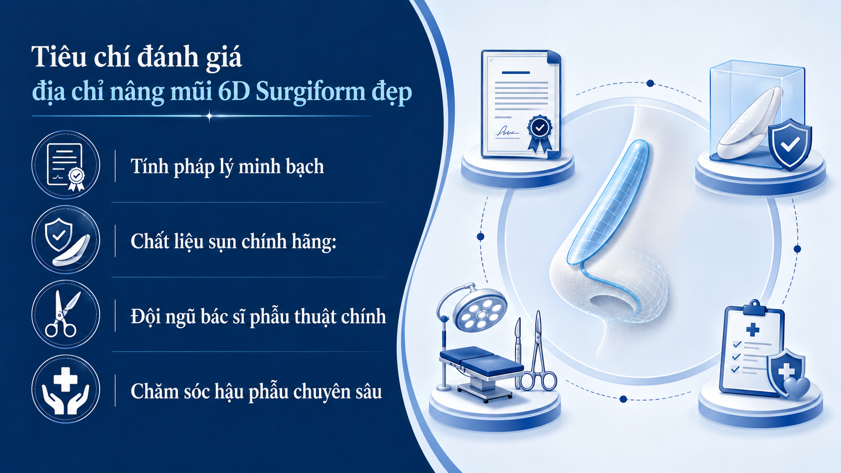 ảnh các Tiêu chí đánh giá địa chỉ nâng mũi 6D Surgiform đẹp và an toàn tại Hà Nội