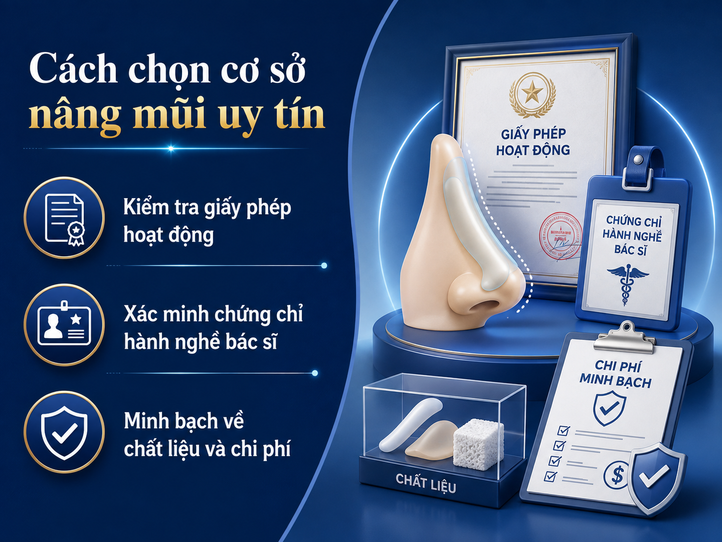ảnh mô tả Lời khuyên từ bác sĩ giúp bạn lựa chọn cơ sở nâng mũi uy tín