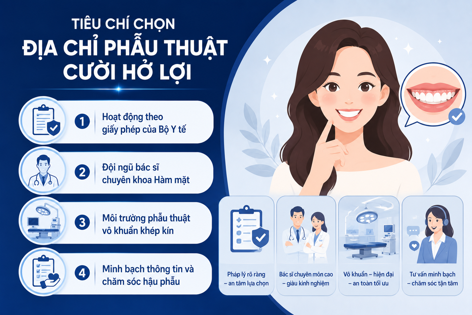 ảnh mô tả Tiêu chí chọn địa chỉ phẫu thuật cười hở lợi ở đâu đẹp TPHCM