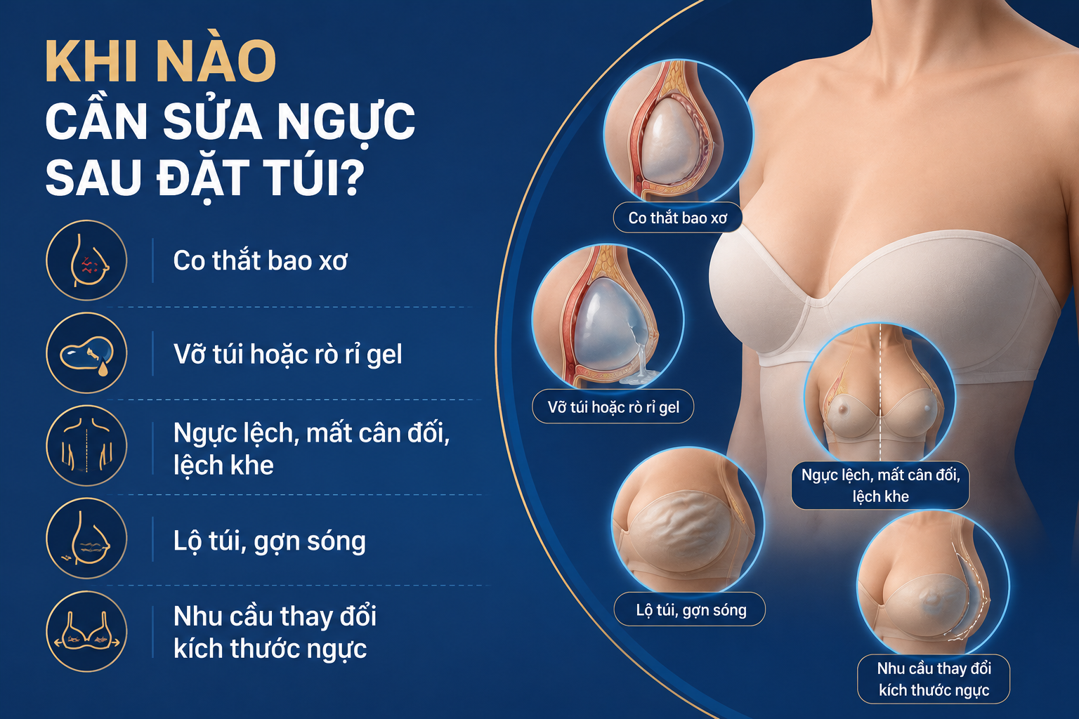 ảnh mô tả thời điểm cần sửa ngực sau đặt túi ngực