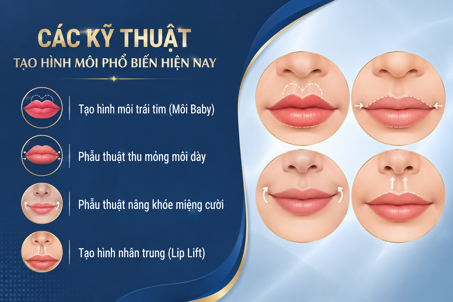 ảnh mô tả Các kỹ thuật tạo hình môi phổ biến hiện nay