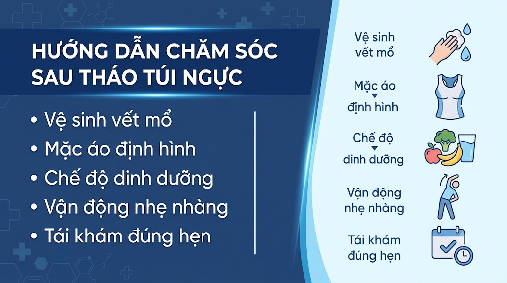 ảnh mô tả Hướng dẫn chăm sóc đúng cách giúp vòng 1 nhanh hồi phục sau tháo túi