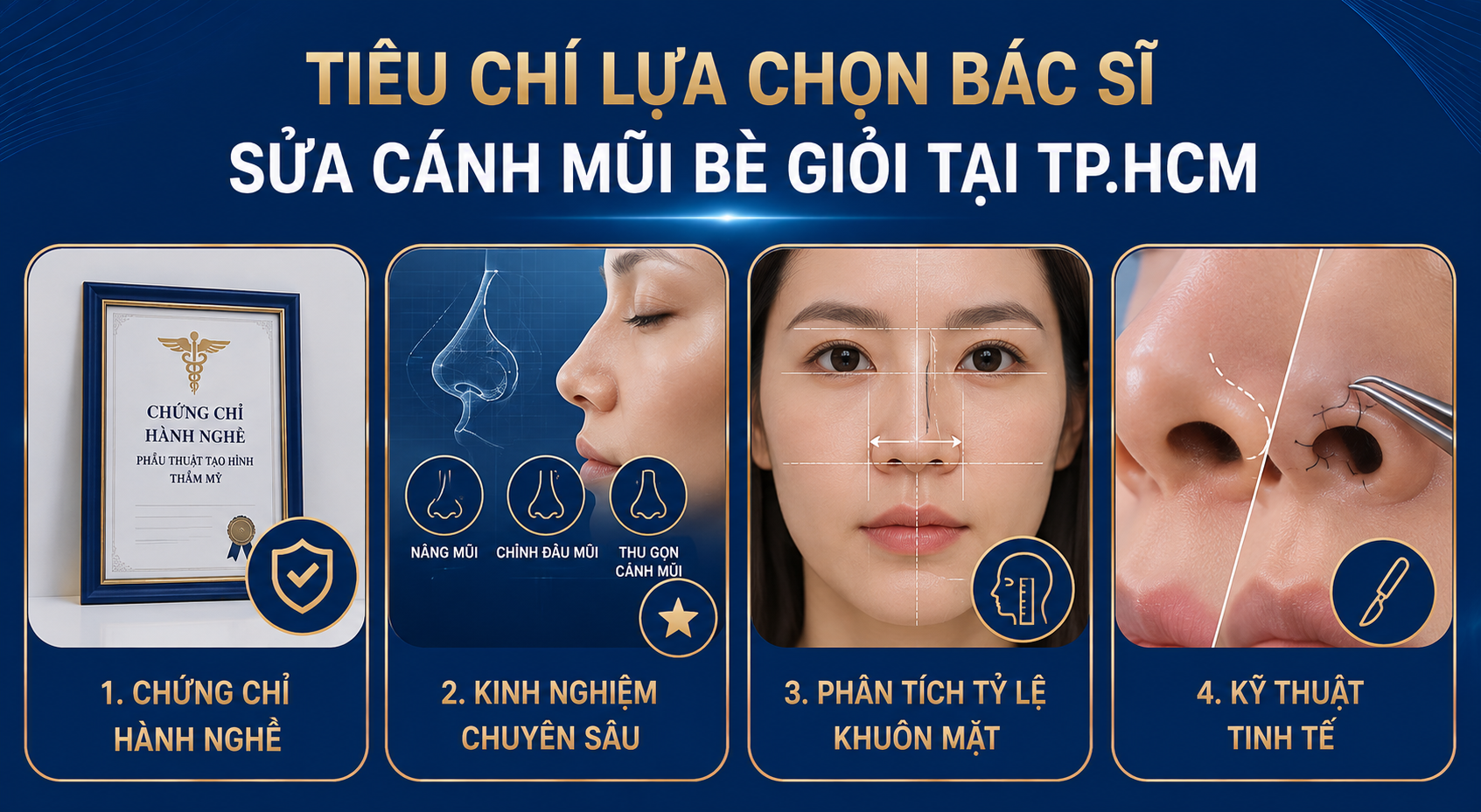 ảnh mô tả Tiêu chí lựa chọn bác sĩ sửa cánh mũi bè giỏi tại TP.HCM