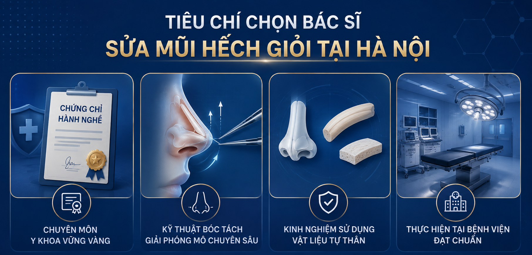 ảnh mô tả các Tiêu chí chọn bác sĩ sửa mũi hếch giỏi tại Hà Nội