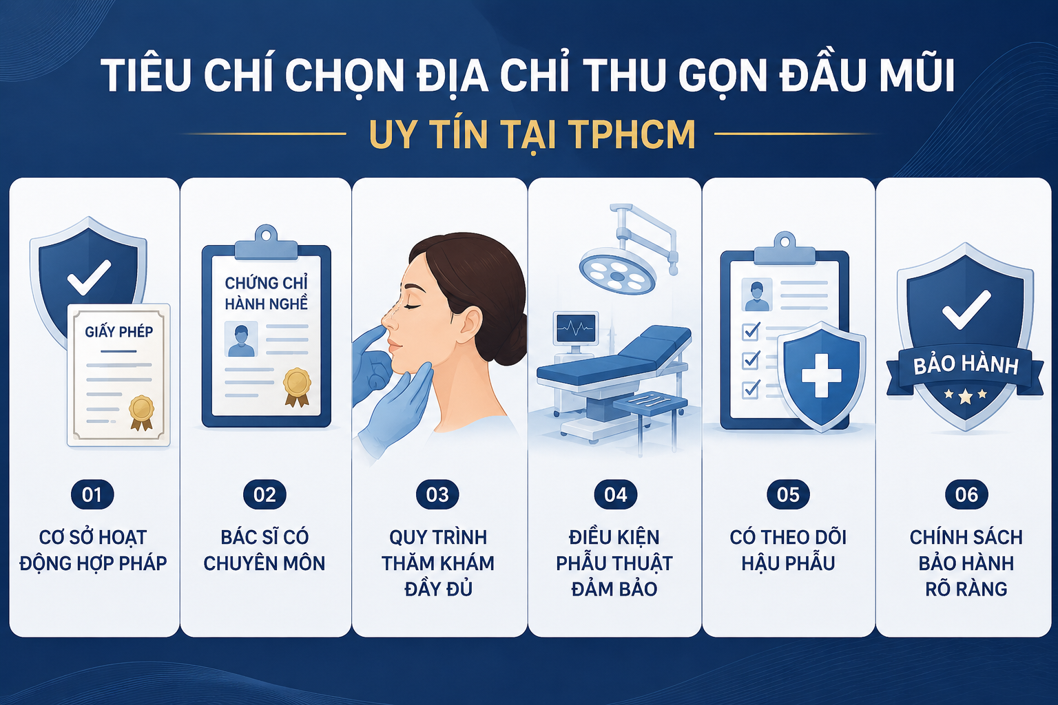 Tiêu chí chọn địa chỉ thu gọn đầu mũi uy tín tại TPHCM