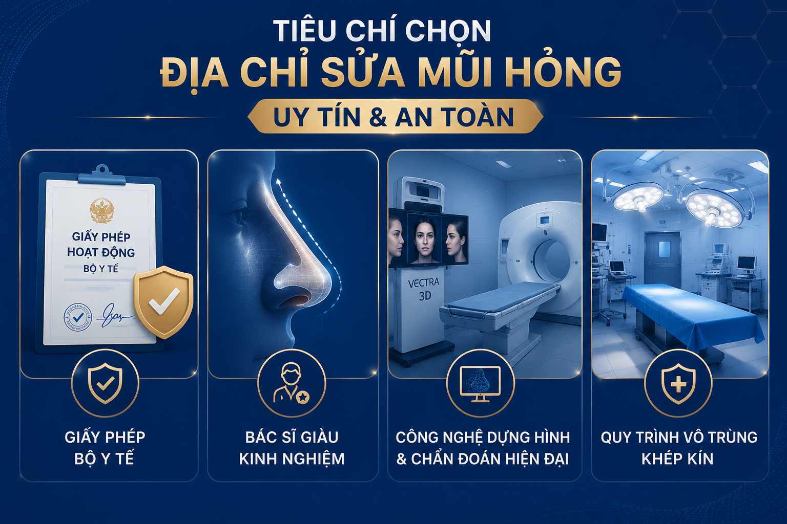 ảnh mô tả các Tiêu chí chọn địa chỉ sửa mũi hỏng uy tín và an toàn